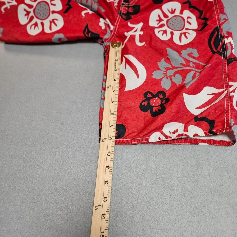 Wes and Willy Alabama Crimson Tide Floral Swim Trunks Mens Large‎ Red SH0002